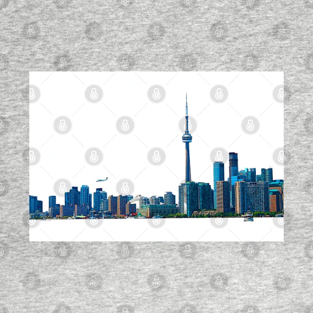 Toronto Skyline Graphic with Rogers Centre by ninasilver